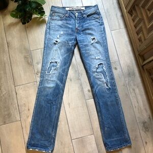 Levi’s 501 limited edition 2006 Individually Numbered distressed jeans. Size 26.